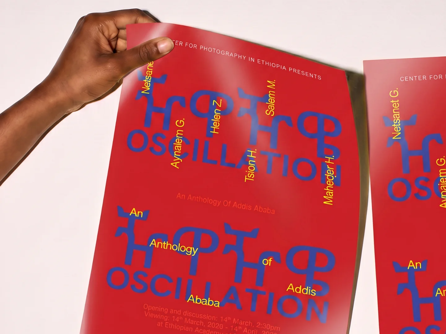 Oscillation poster design for Center for Photography in Ethiopia