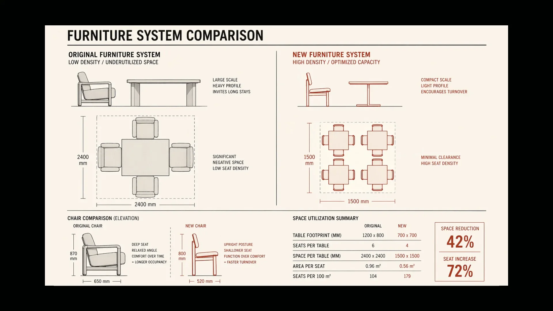 Terrace Restaurant furniture system comparison